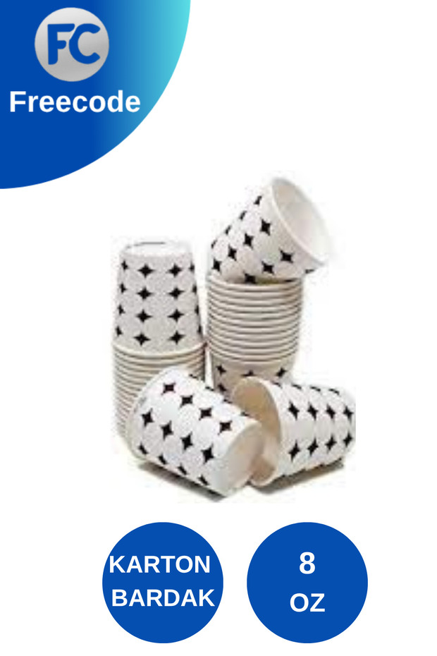 8 Oz Karton Bardak 100 Adet - 2