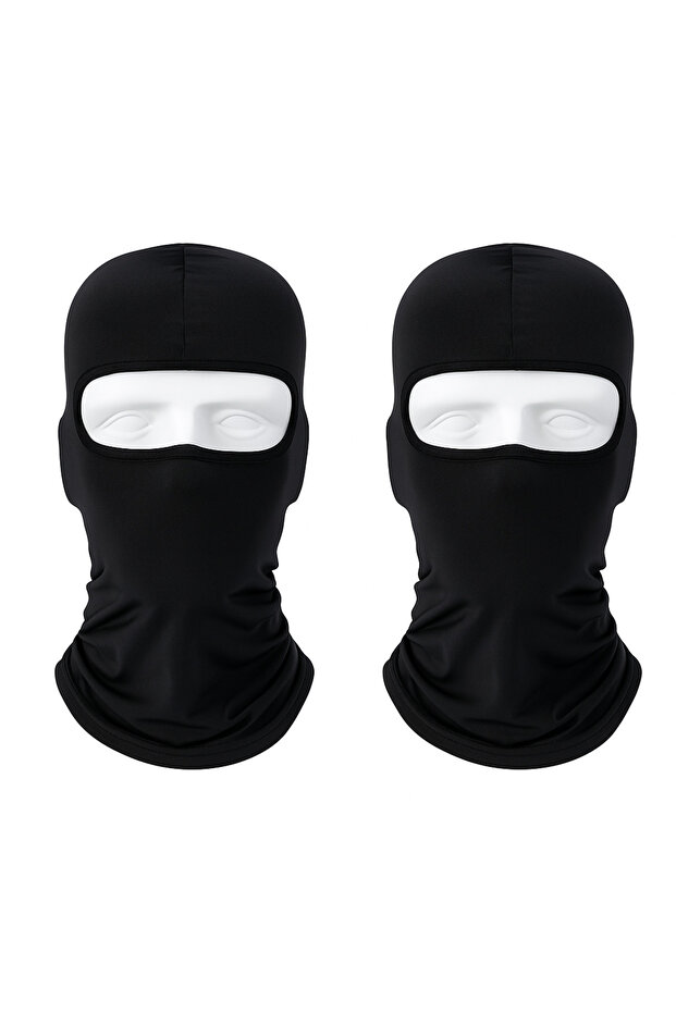 Two-piece breathable full face mask for skiing, motorcycling, running, and UV protection