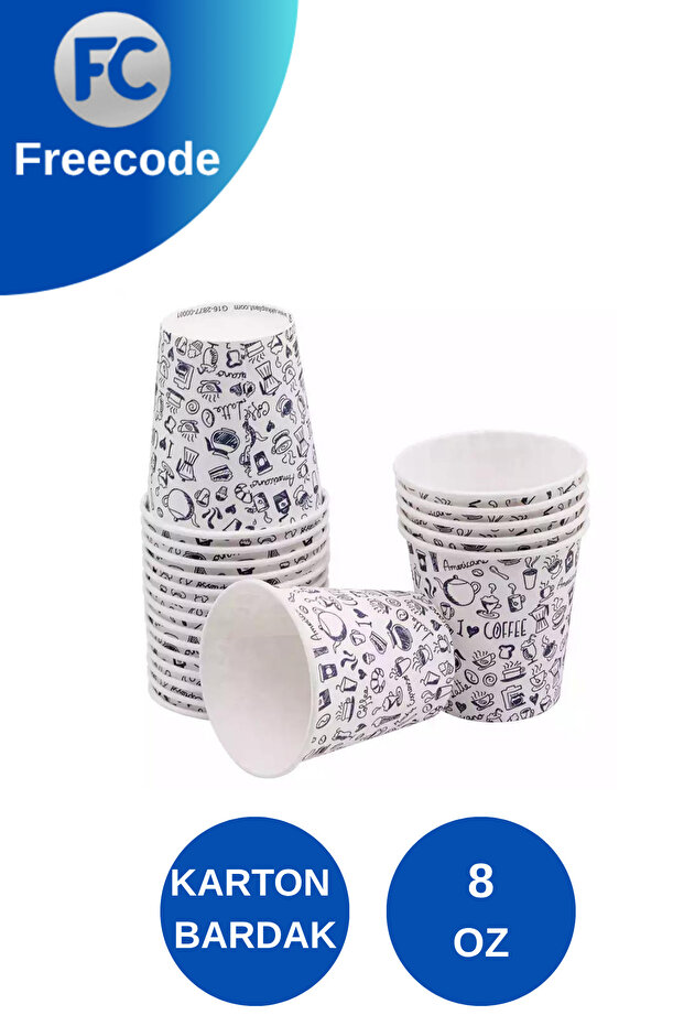 8 Oz Karton Bardak 100 Adet - 1