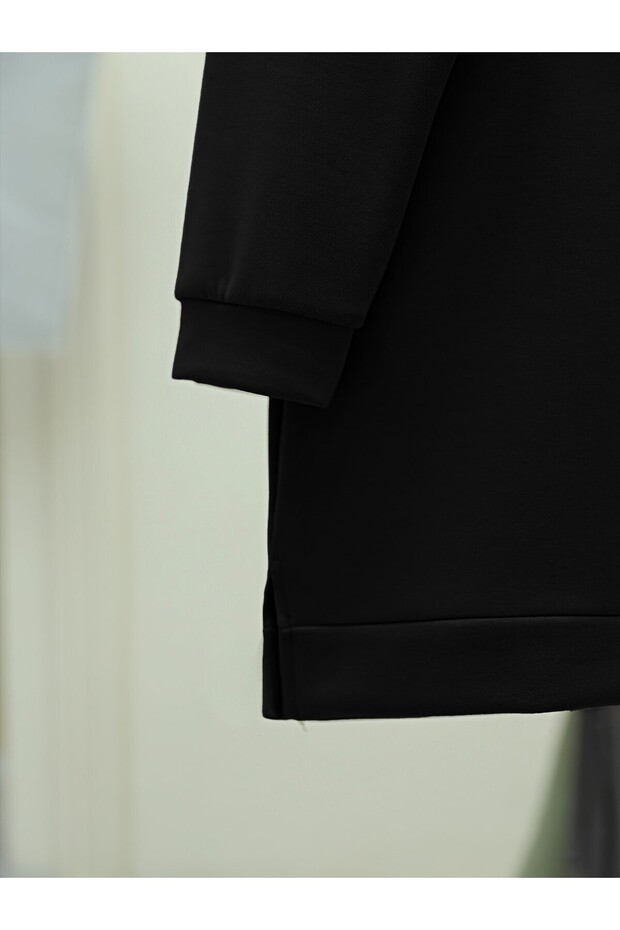 Bird Patterned Stoned Tunic - Black - 4