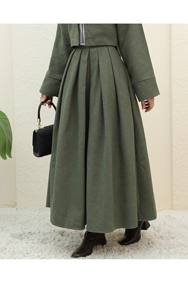 Fusta plisată cu fermoar - 4