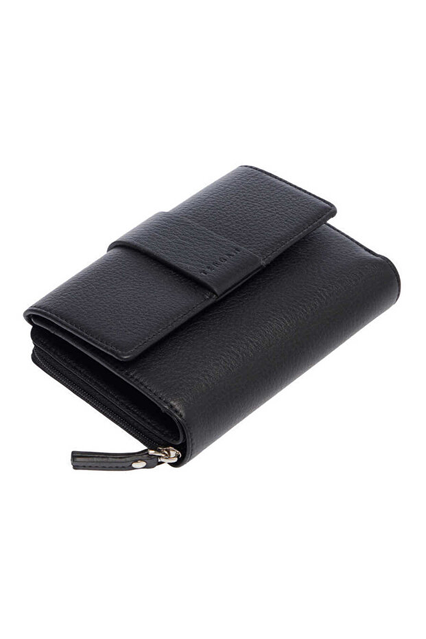 Black Genuine Leather Women's Wallet - S1Cb00005813-A85