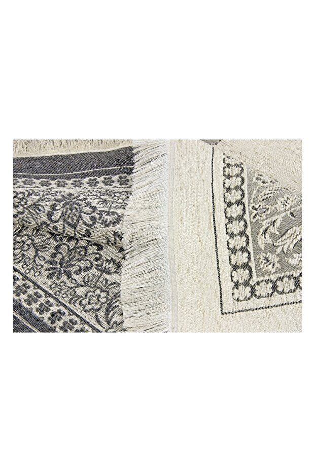 Mihraplı Şönil Lüks Seccade Krem - 4