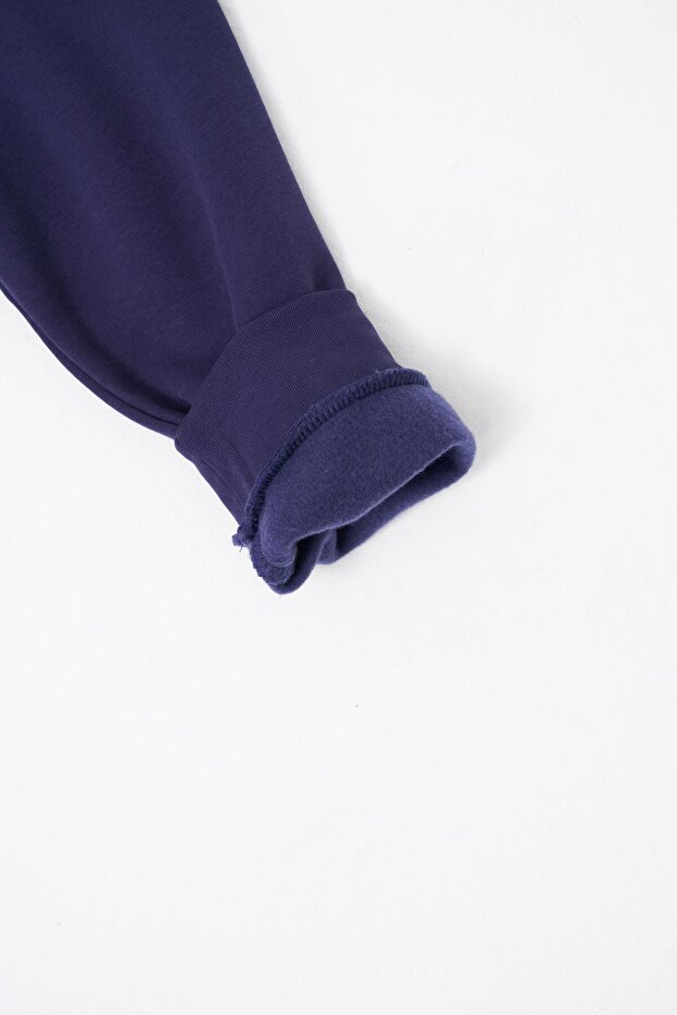 Erkek Basic Bisiklet Yaka Oversize Lacivert Sweatshirt - 7