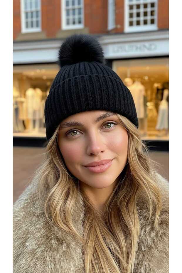 Kadın SoftTouch Ponponlu Bere - 1