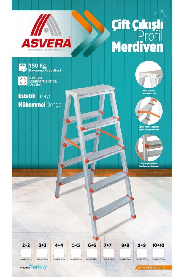 4+4 ÇİFT ÇIKIŞLI PROFİL MERDİVEN - 9