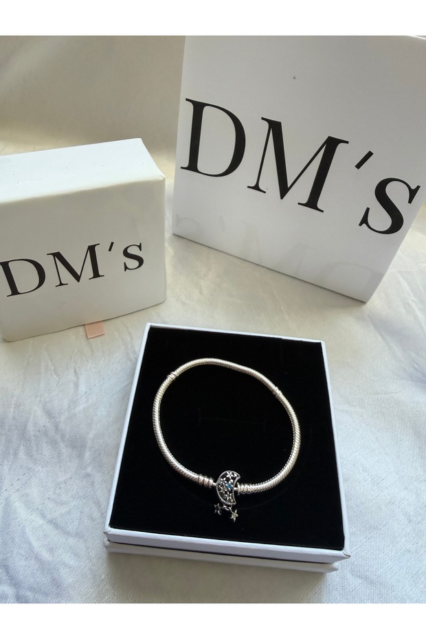 Ay Klipsli Gümüş Bileklik - 1