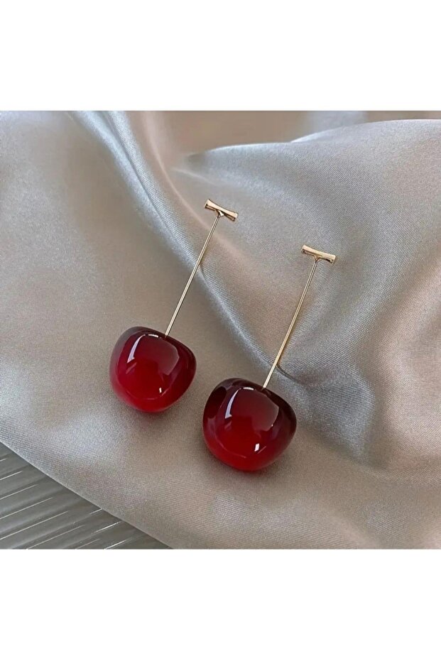 Kadınlar Için Trend Sallantılı Kiraz Küpe - 2