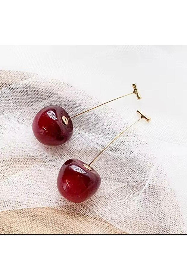 Kadınlar Için Trend Sallantılı Kiraz Küpe - 1