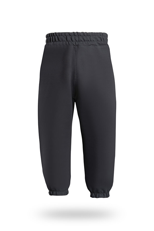 Boys/Girls Pocketless Jogger Sweatpants with Elasticated Cuffs Smoked