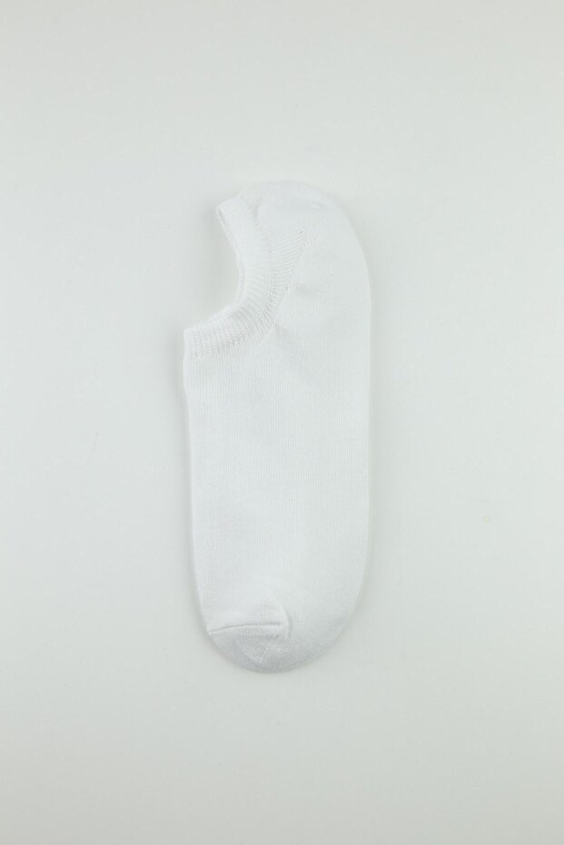 6lı Basic Beyaz Erkek Sneaker Çorap - 3