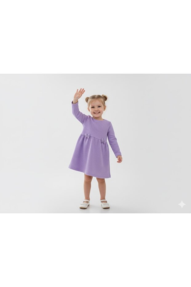 Lilac Girl's Dress Spring & Winter (2-3-4-5-6 Years Old)