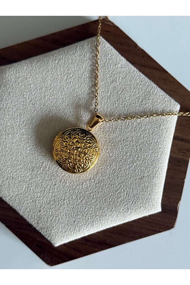 AÇILABİLİR ÇELİK MADALYON KOLYE - 4