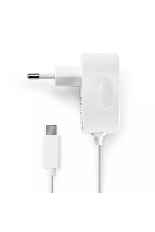 Power adapter - USB Type C 3A fixed cable white - 1
