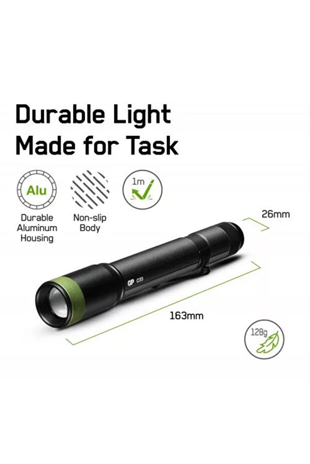 LED flashlight C33 black 150lm 2x AA - 2