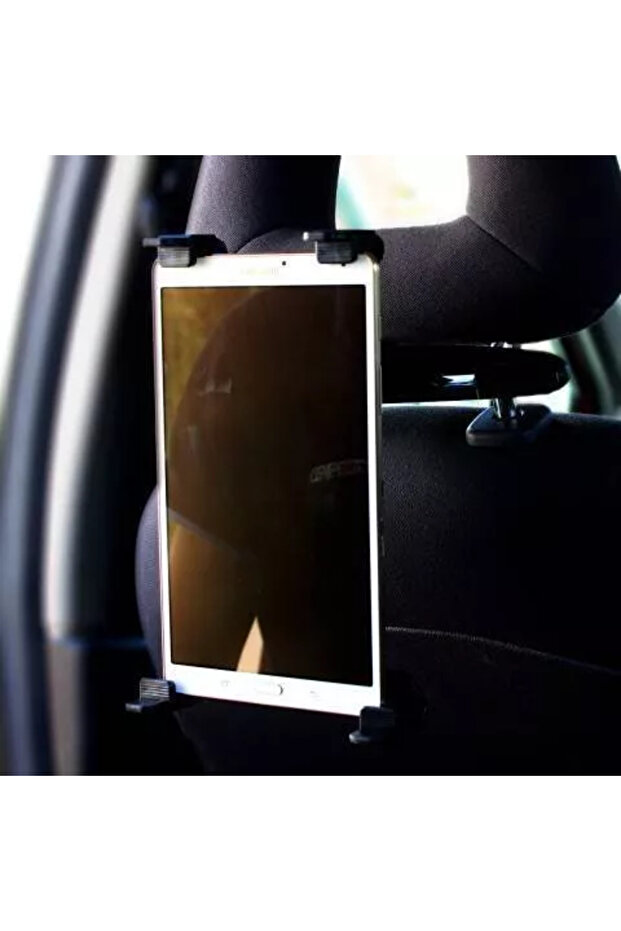 Universal tablet holder with headrest mounting system - 2