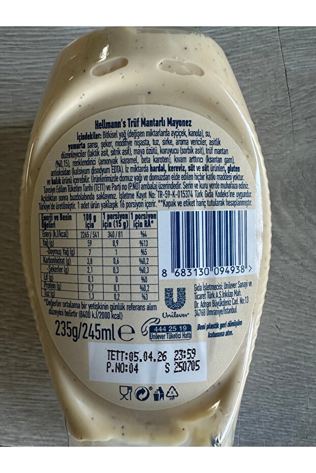 Trüflü Mayonez 235 Gr - 4