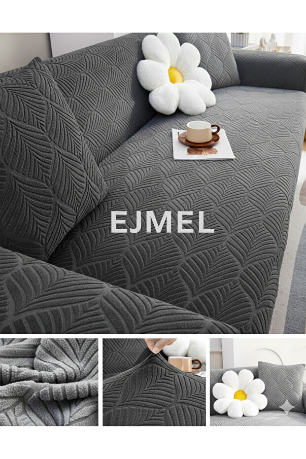 JAKAR Sofa Cover Sofa Bed Cover Couch Cover Set of 3 Stretchy Elasticated High Quality Stain Resistant
