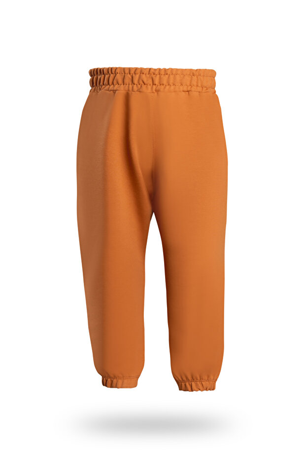 Boys/Girls Pocketless Jogger Sweatpants with Elasticated Cuffs Camel