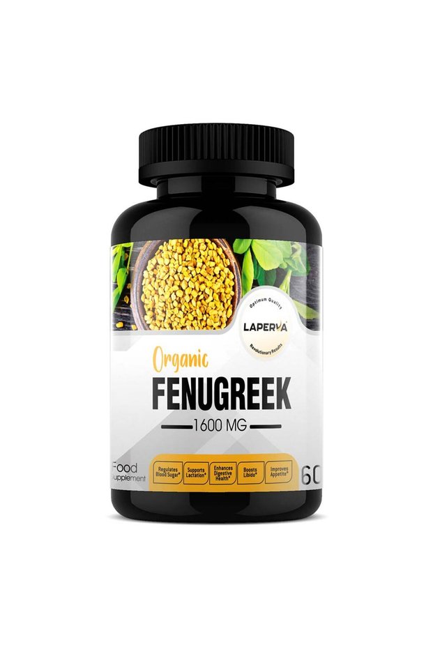 Organic Fenugreek, 1600 Mg, 60 Veggie Capsules,promotes Blood Sugar Metabolism.