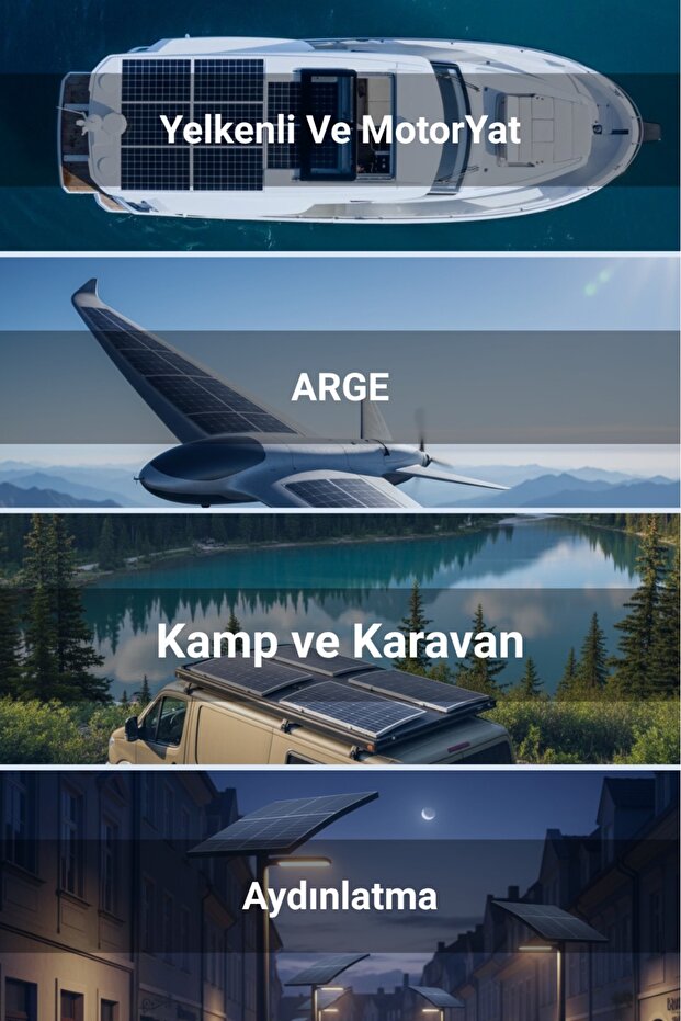 150 Watt Sunpower Cell Esnek Güneş Paneli - 6