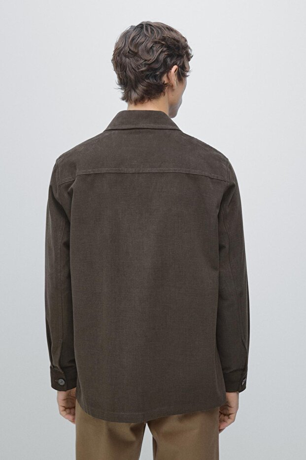 Fitilli cepli gömlek ceket - 3