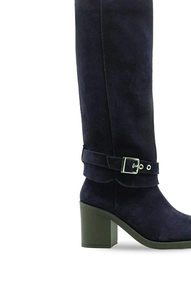 Hakiki Deri Kalın Topuklu Kadın Çizme 059 02 - 6