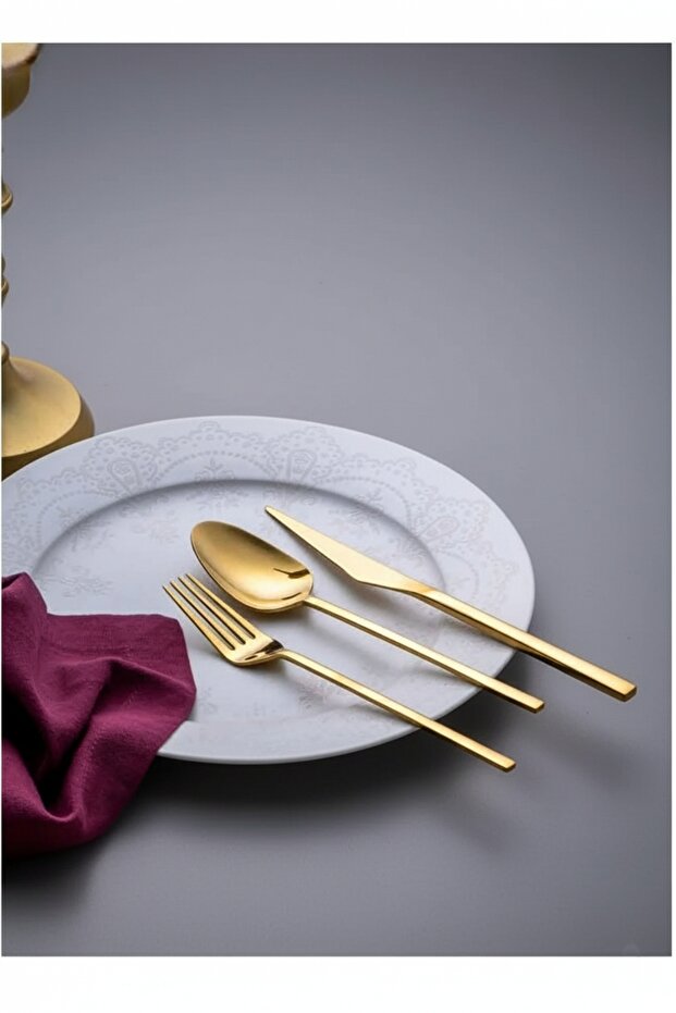 Alba Gold 36 Piece 6-Person Cutlery Set
