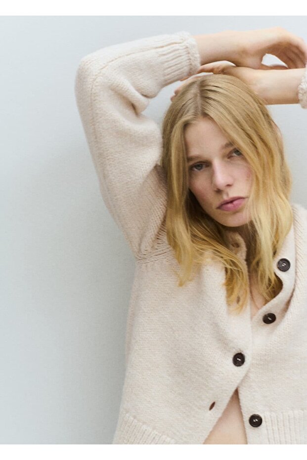 Triko düğmeli hırka - 6