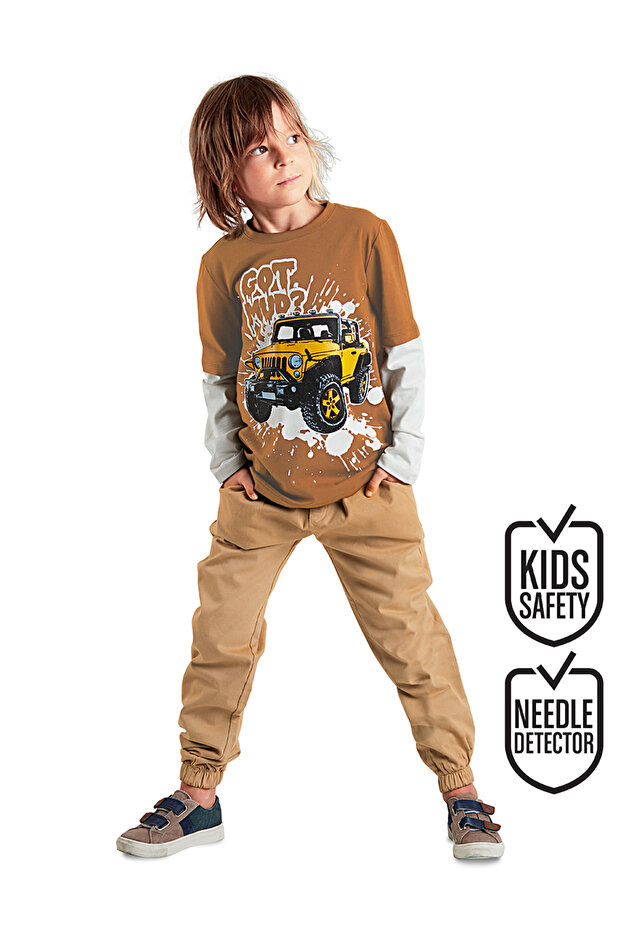 Jeep Car Boy T-Shirt Gabardine Pants Set