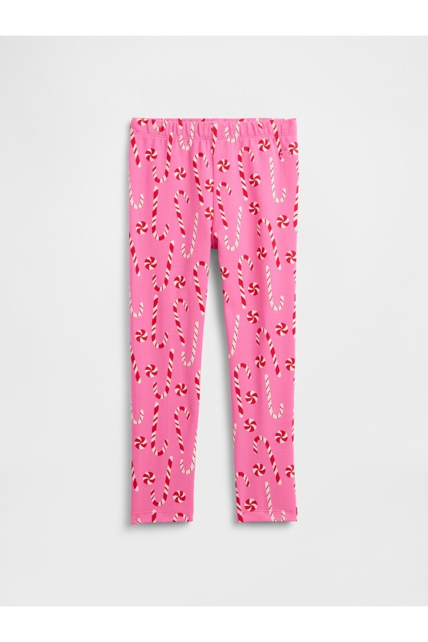 Kız Bebek Pembe Pull-On Stretch Jersey Tayt - 1