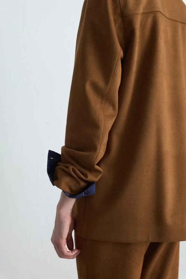 Suni Süet Blazer Ceket - Taba - 6