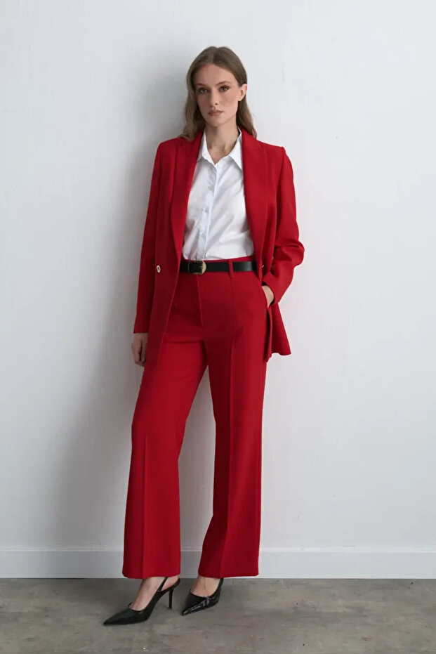 Krep Blazer Jacket - Red - 3