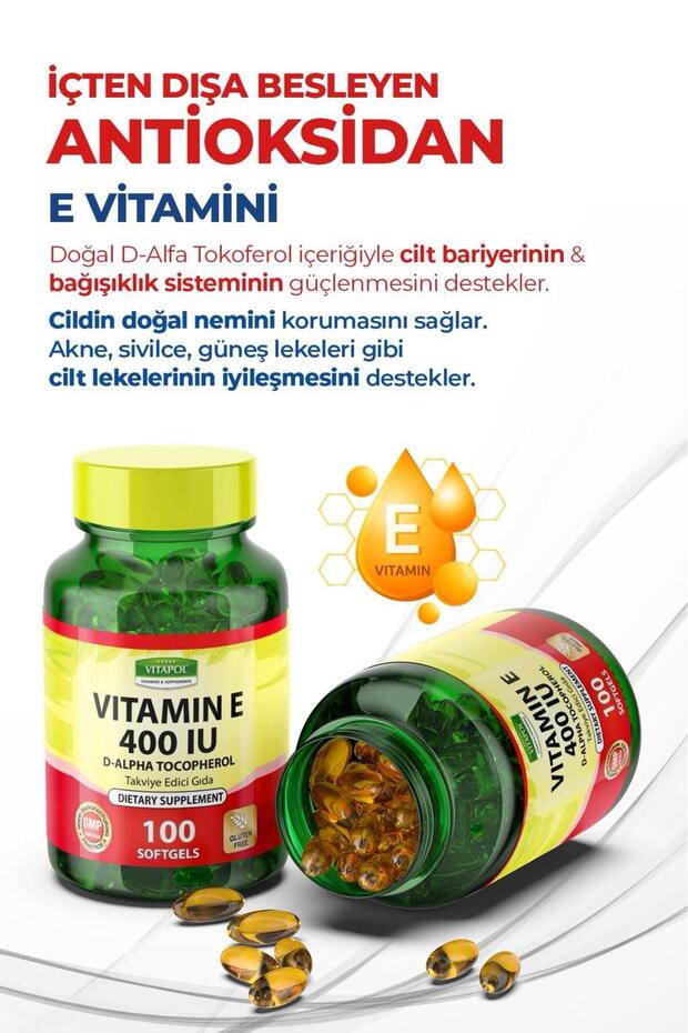 E Vitamini 100 Kapsül Vitamin E 400ıu - 6