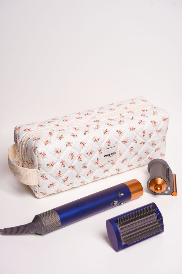 Flower XL Size Travel, Makeup Case for Dy-Son Airwrap and All Hair Styler, Flower-Square