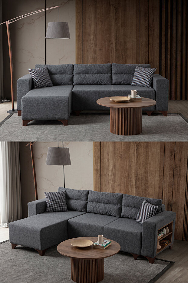 Tloft Mini Modüler Köşe Takımı Gri - 2