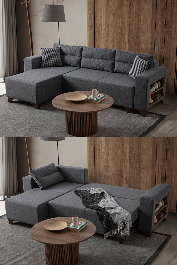 Tloft Mini Modüler Köşe Takımı Gri - 1