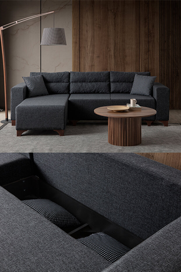 Tloft Mini Modüler Köşe Takımı Antrasit - 3