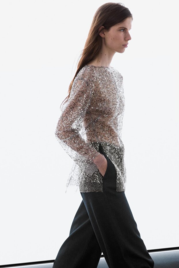 Degaje yaka pullu bluz - 2