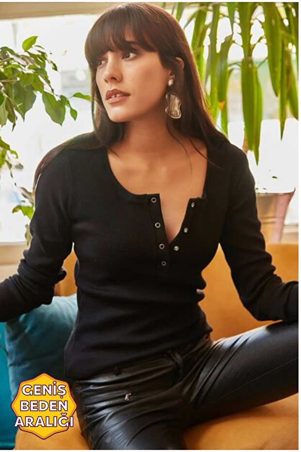 Schwarze karierte Camisole-Bluse für Damen BLZ-19000588 - 1