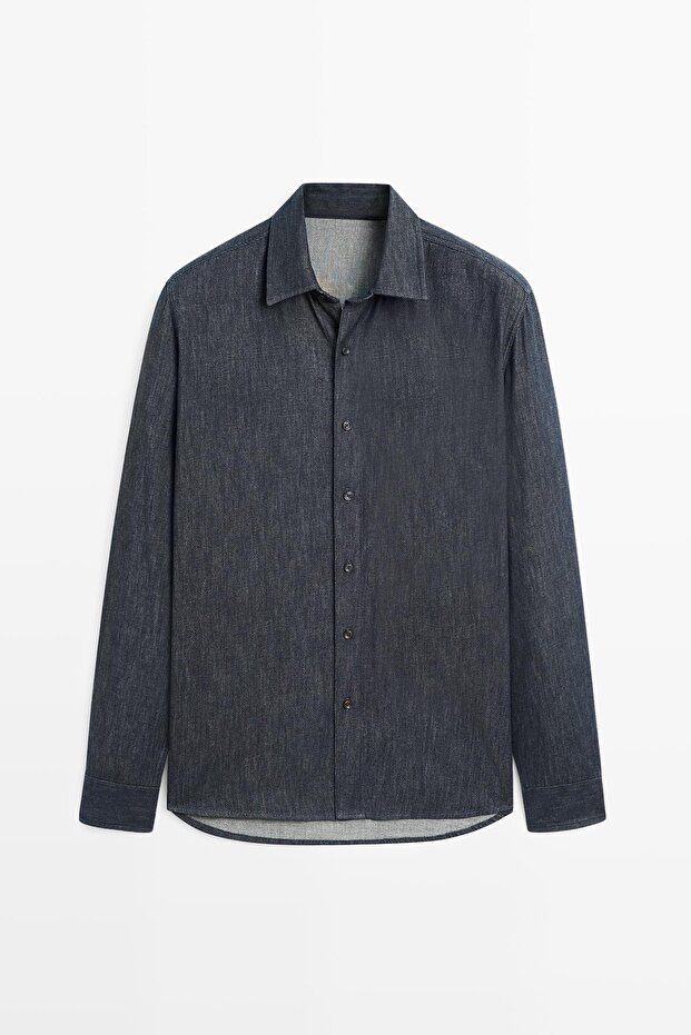 Ağır denim gömlek - 5