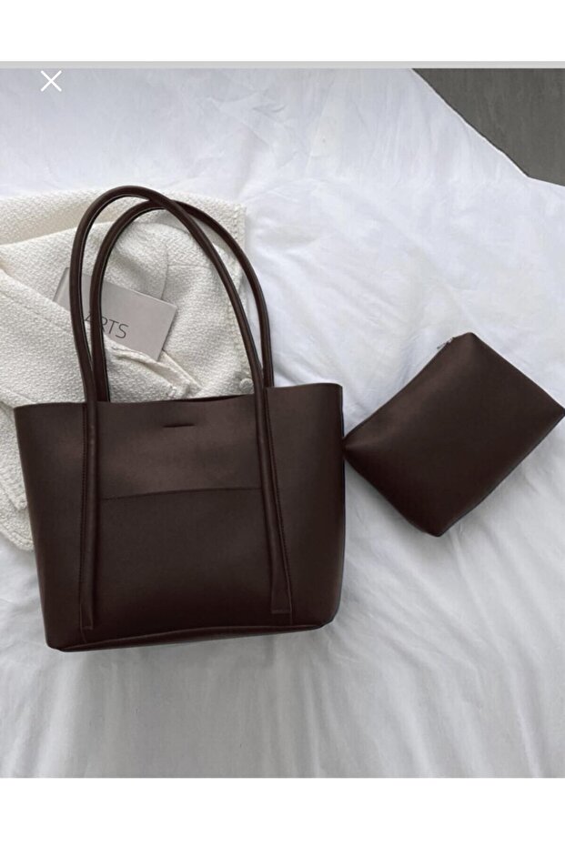 حقيبة كتف بنية مع جرو - 3