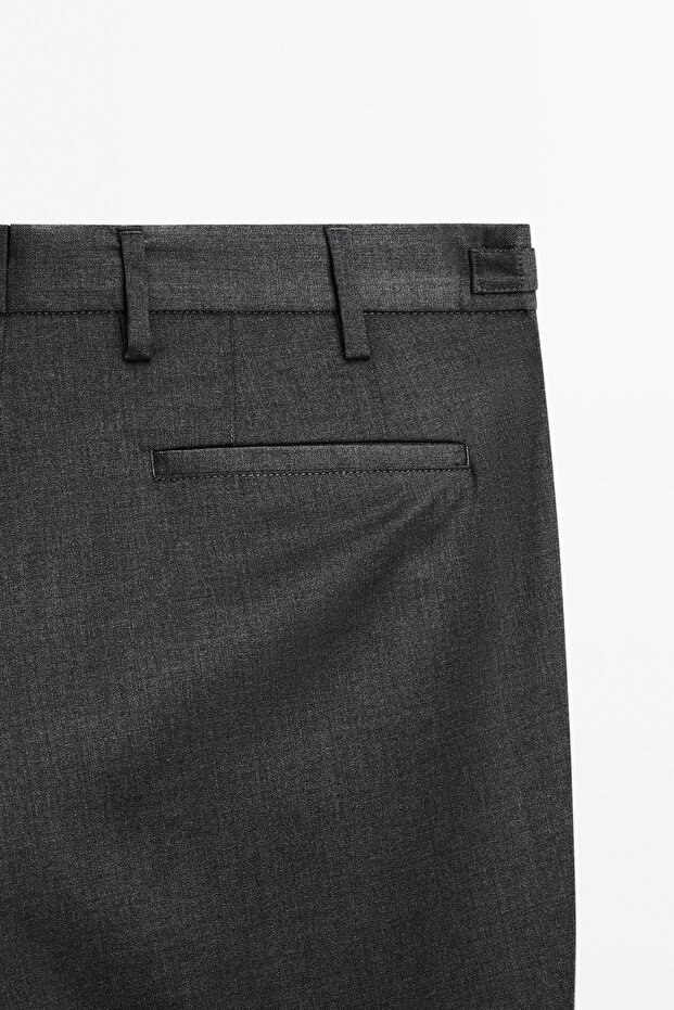 Yün karışımlı kumaş pantolon - 7