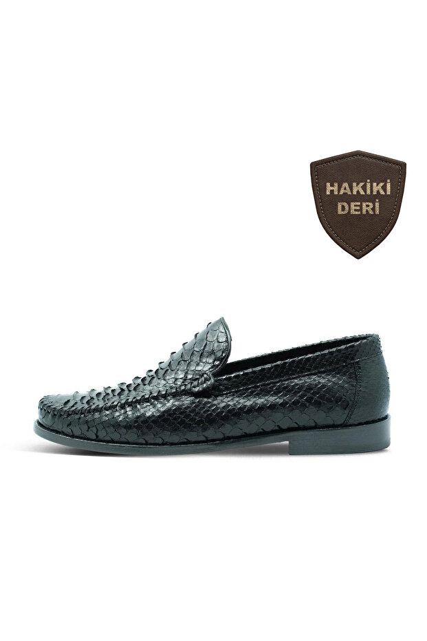 حذاء رجالي من جلد البايثون الأصلي 102-M - 3