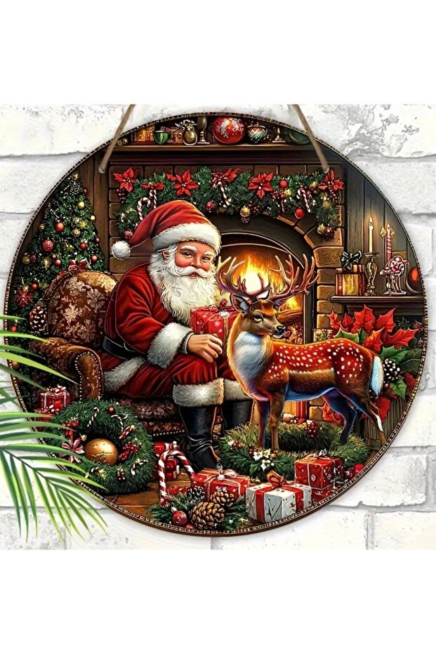 Noel Baba 2D Kapı Duvar Süsü - 1