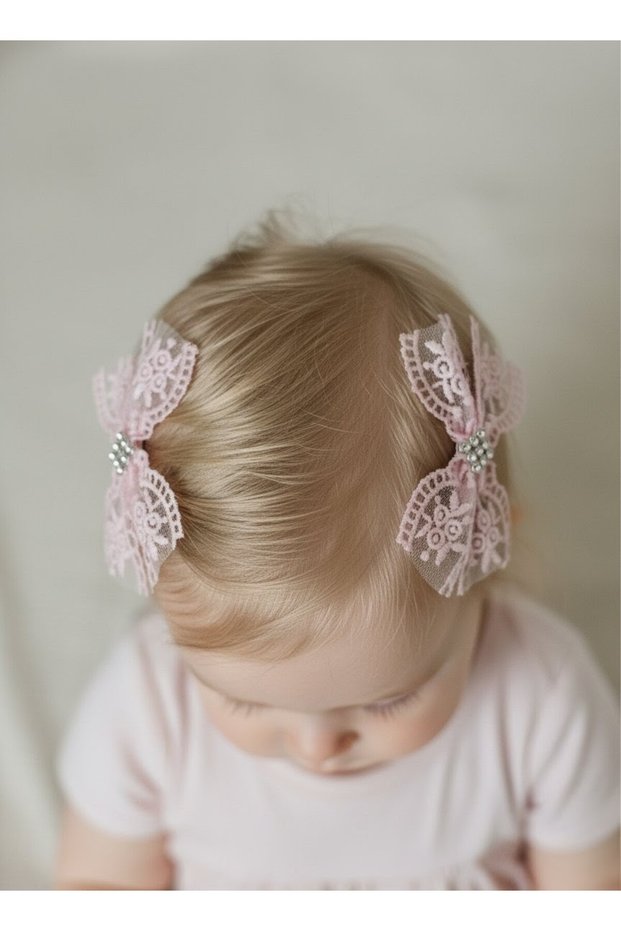 Hairless Baby Hairpin, Double Cute Hair Clips That Don'T Hurt Hair, Tulle Ribbon Sequin Hairless Baby Hairpin