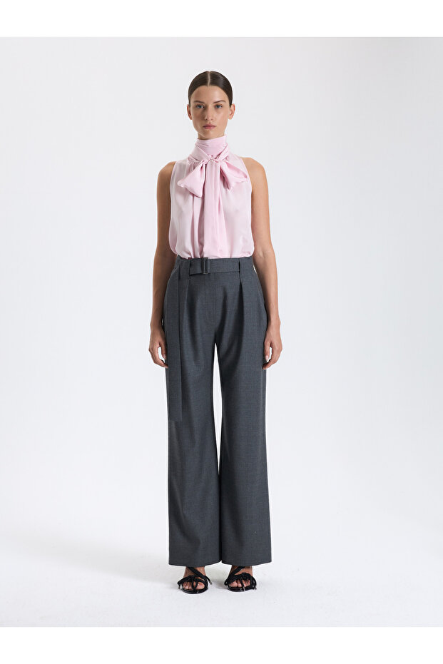 Belted Wide Leg Pants