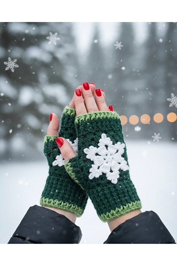 Örgü Eldiven *Kar Tanesi - 1