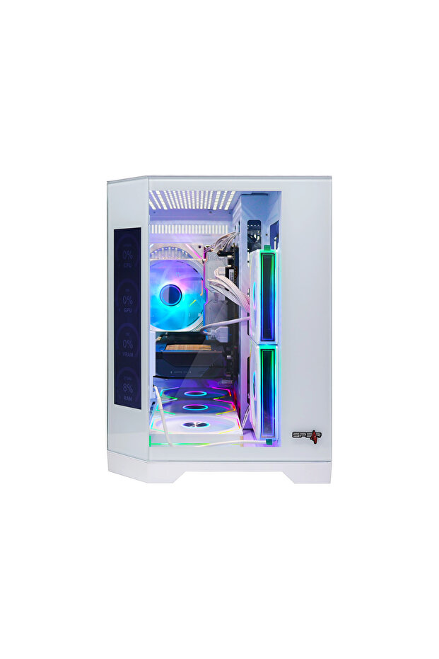 Gaming PC i5-14400F, RTX 5060 8GB, 16GB DDR5, 1TB NVMe, 600W, 6Fan LCD Case, Win 11 Pro - 3