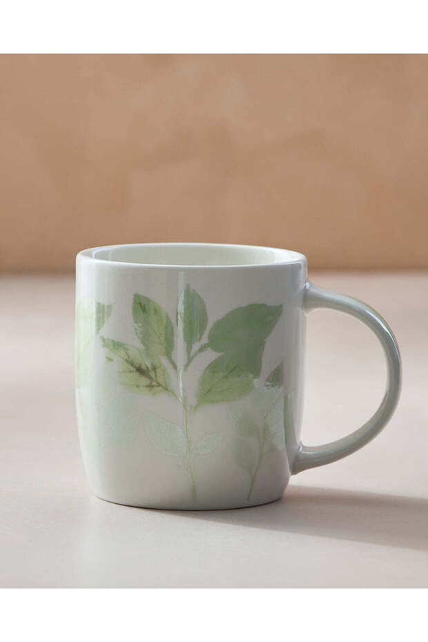 كوب مطبوع ورقة خضراء - 1